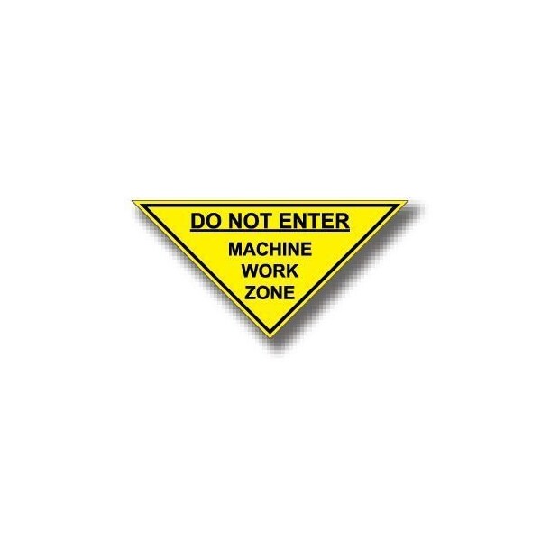 Ergomat 12in TRIANGLE SIGNS - Do Not Enter Machine Work Zone DSV-SIGN 144 #1375 -UEN - main
